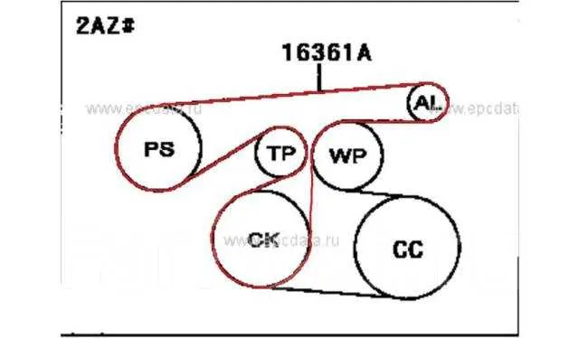07 toyota camry belt diagram
