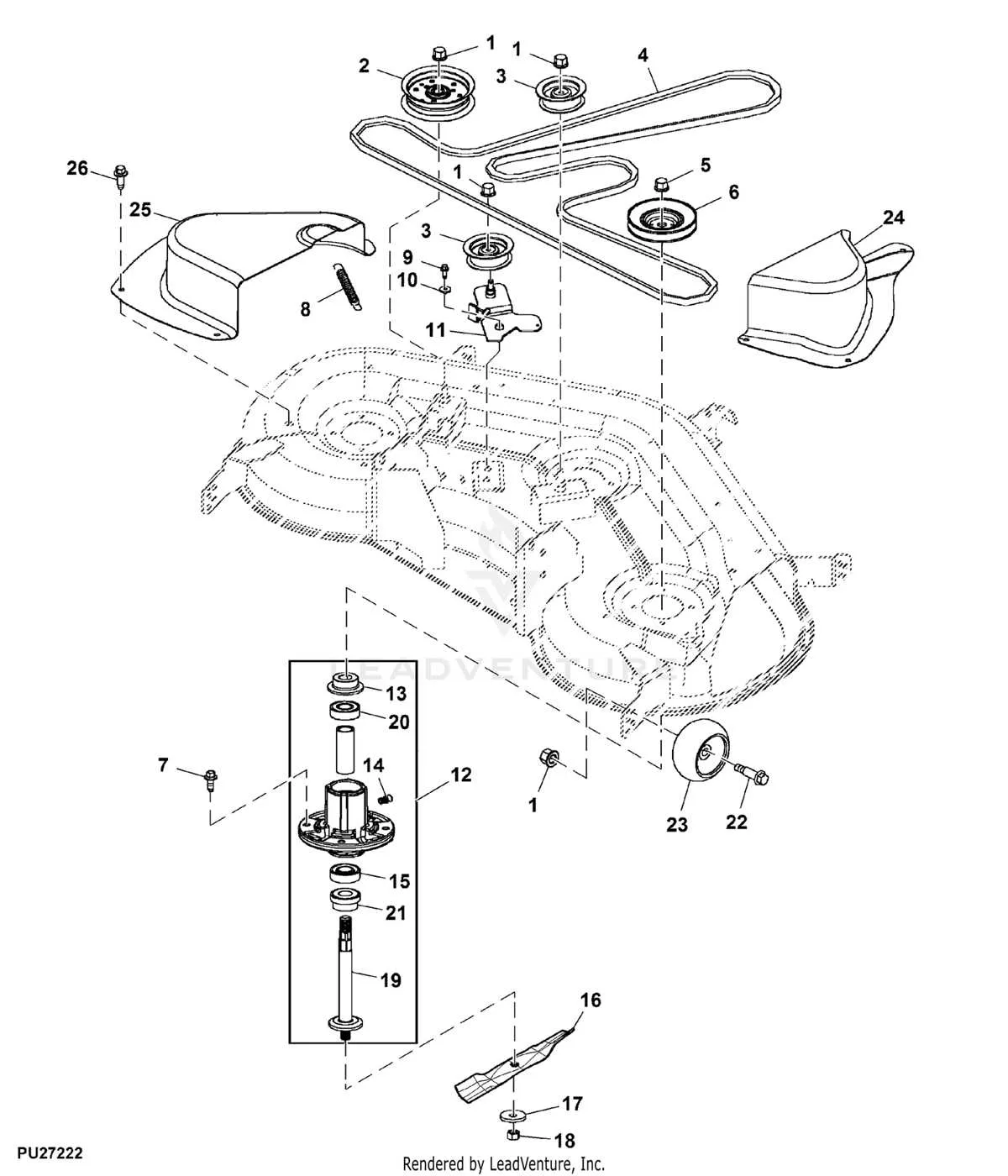 155c john deere belt diagram