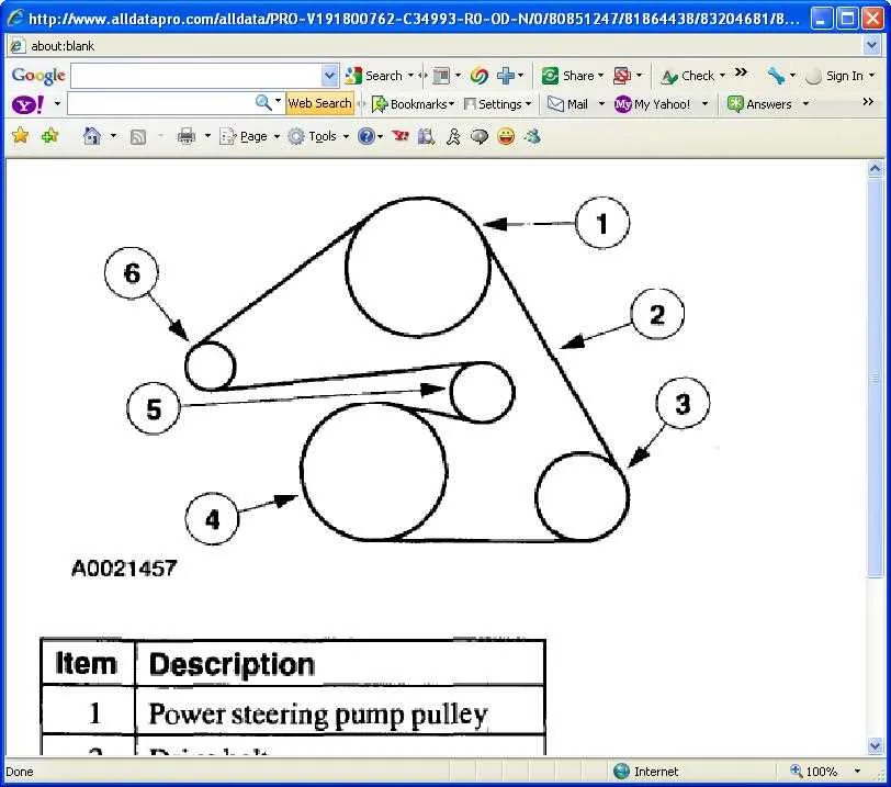 2004 ford focus serpentine belt diagram