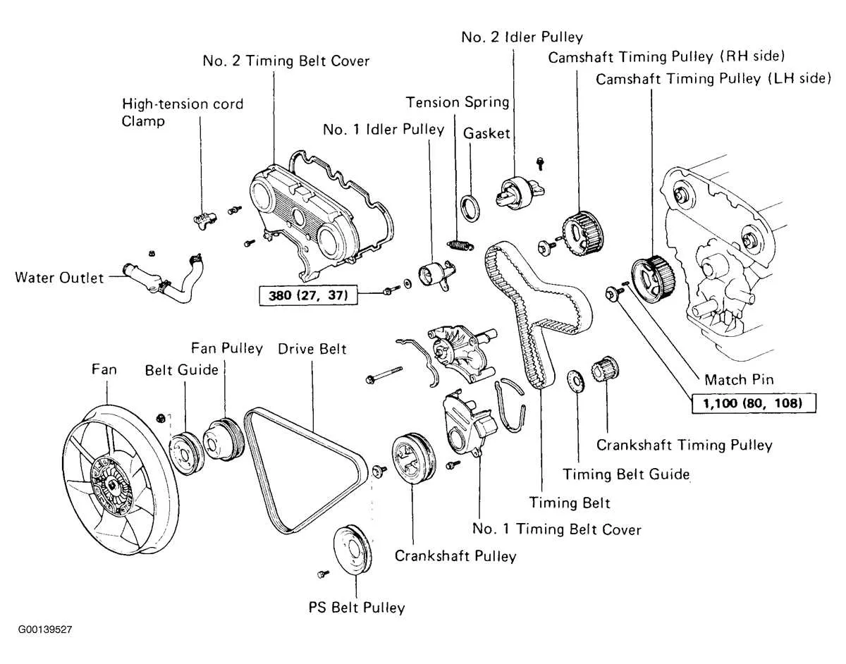2004 toyota camry serpentine belt diagram