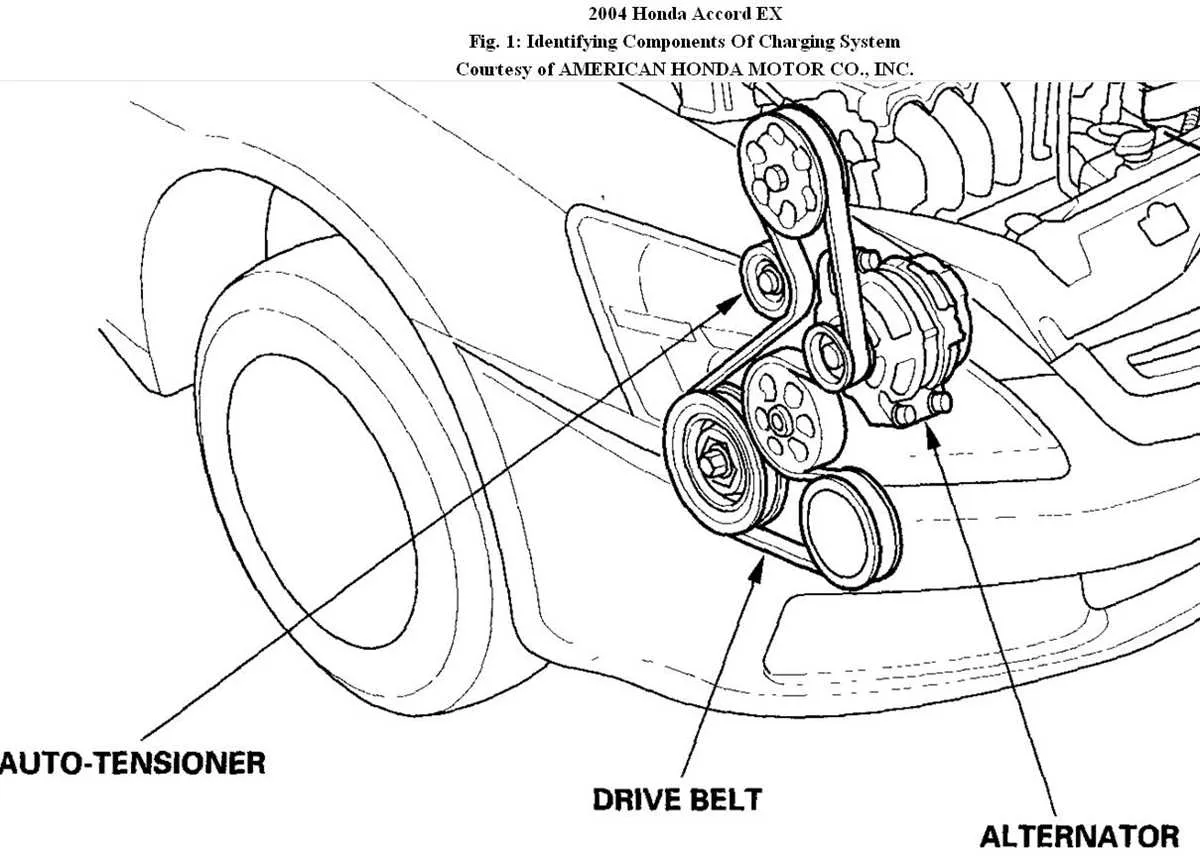 2005 honda accord v6 serpentine belt diagram
