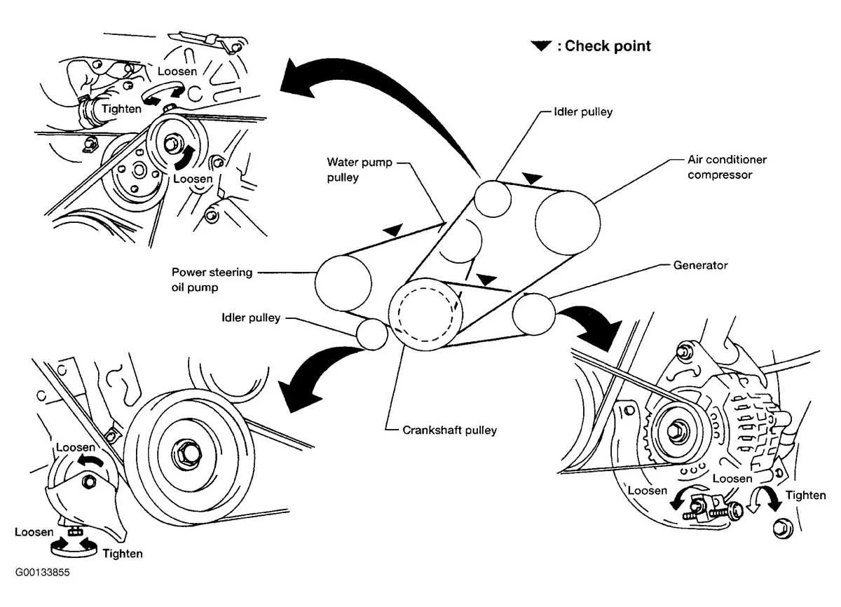 2005 nissan altima serpentine belt diagram