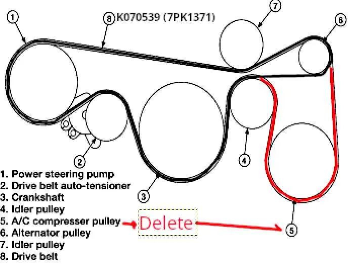 2005 nissan altima belt diagram