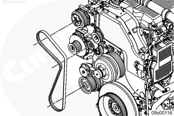 2006 5.9 cummins belt diagram
