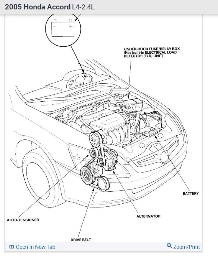 2006 honda accord belt diagram
