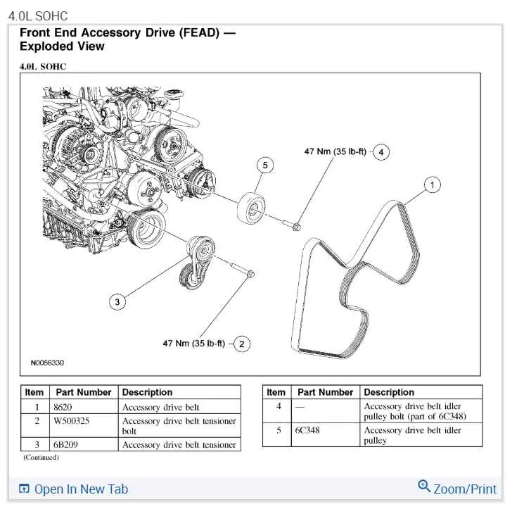 2006 mustang gt belt diagram