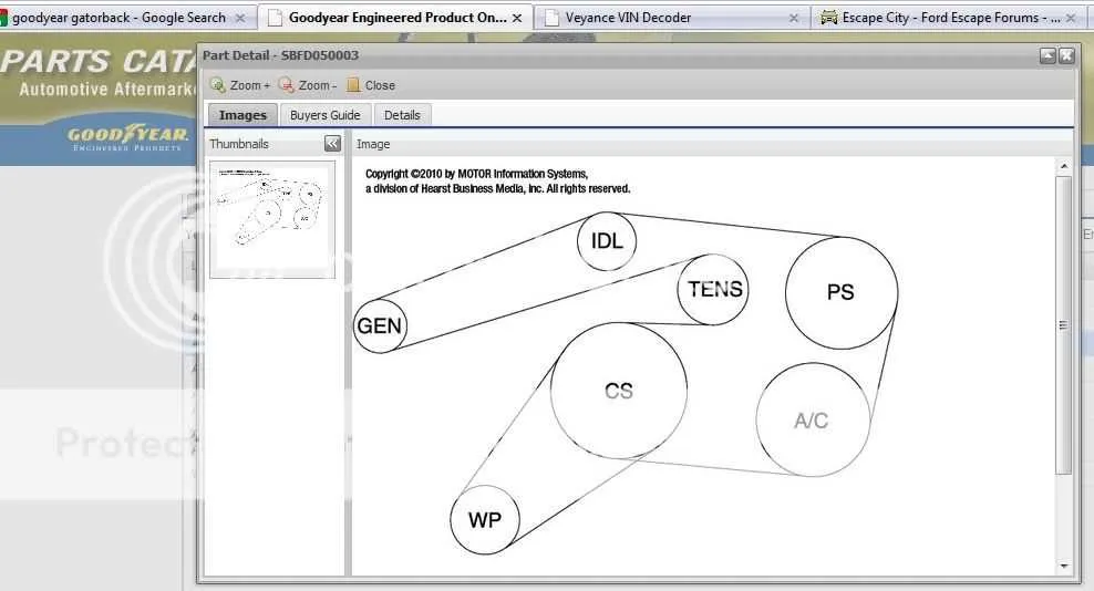 2008 ford escape belt diagram