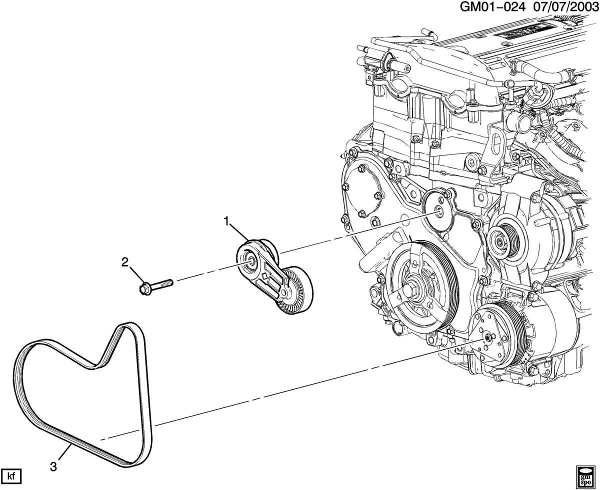 2009 chevy malibu 2.4 serpentine belt diagram