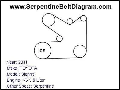 2009 toyota rav4 serpentine belt diagram