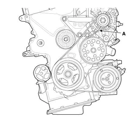 2010 kia soul serpentine belt diagram