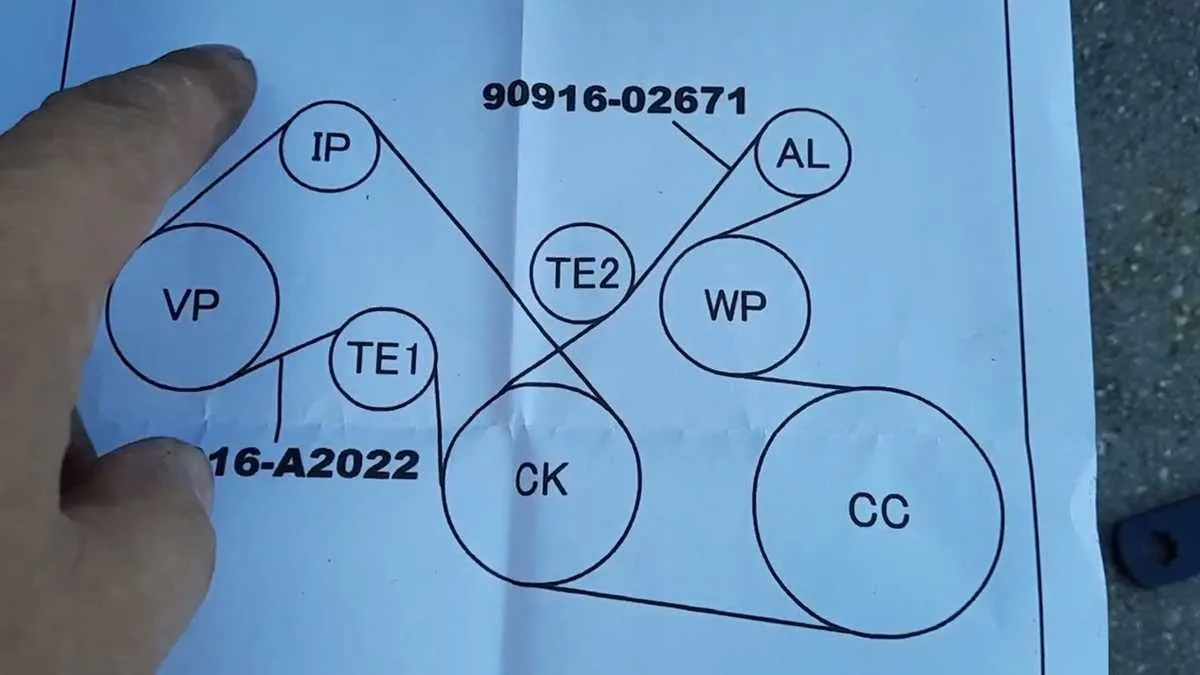 2010 toyota camry serpentine belt diagram