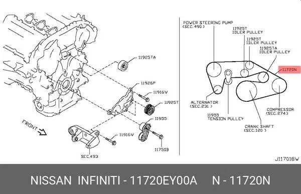 2011 infiniti g37 belt diagram