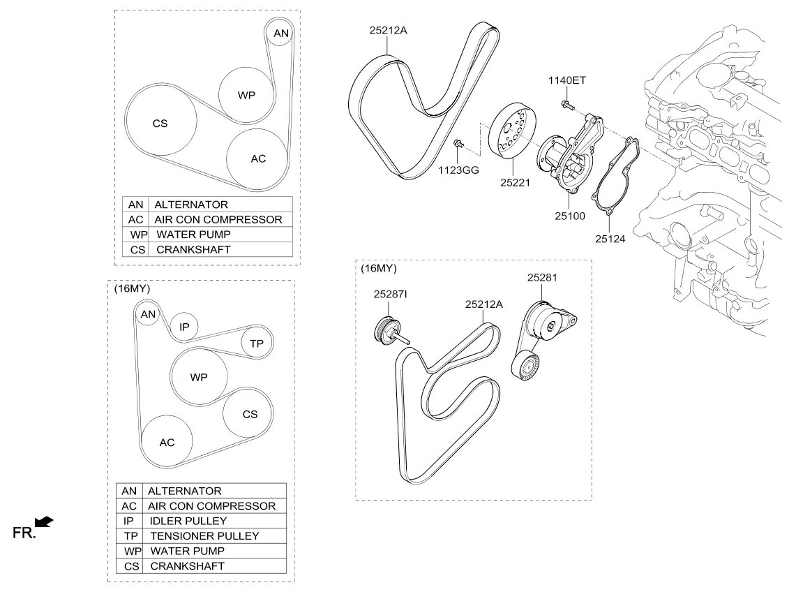 2011 kia forte belt diagram