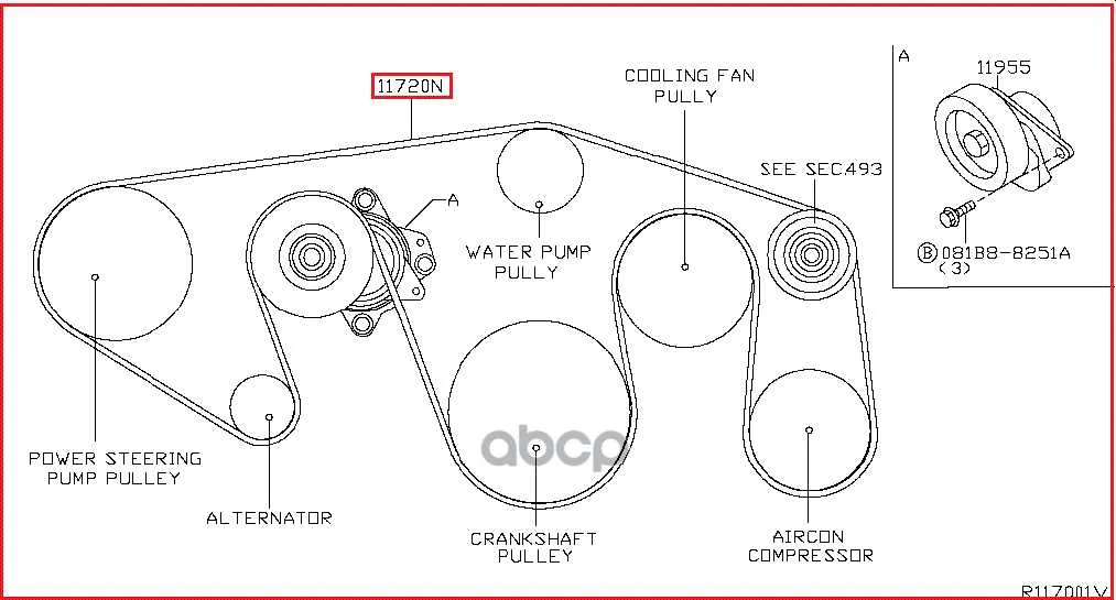 2011 nissan murano serpentine belt diagram