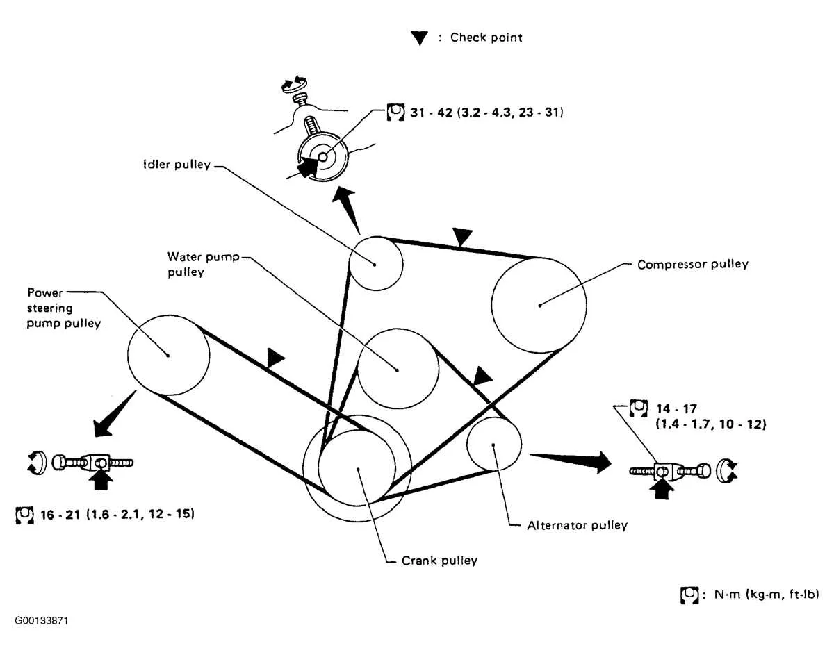 2012 nissan maxima serpentine belt diagram