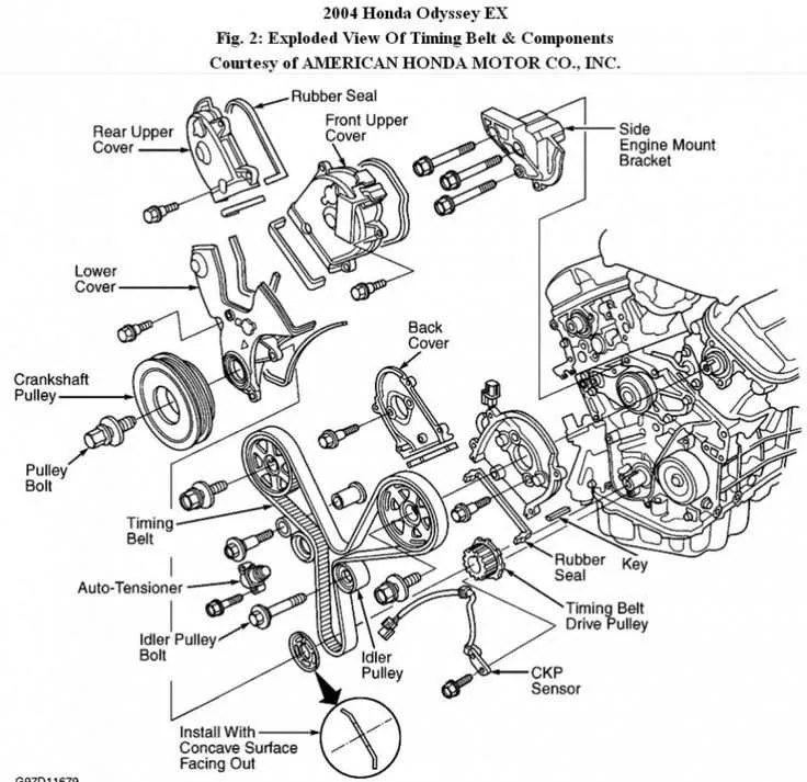 2012 honda accord serpentine belt diagram