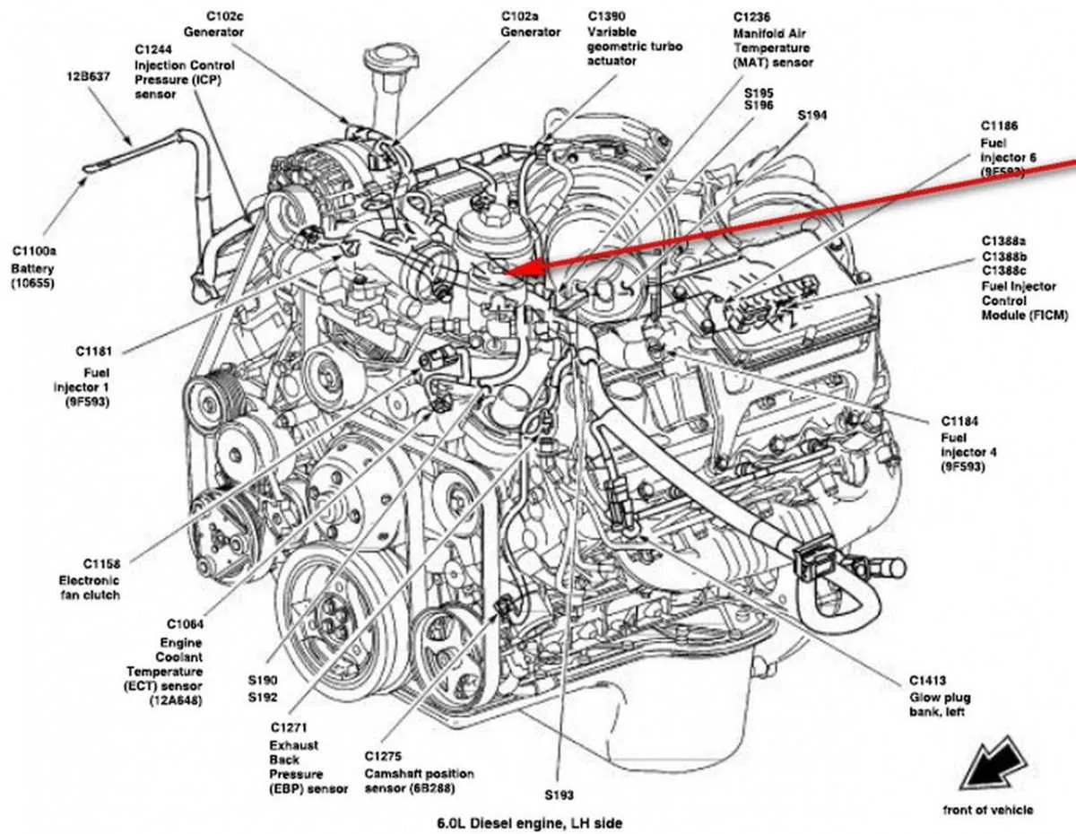 2013 6.7 powerstroke belt diagram