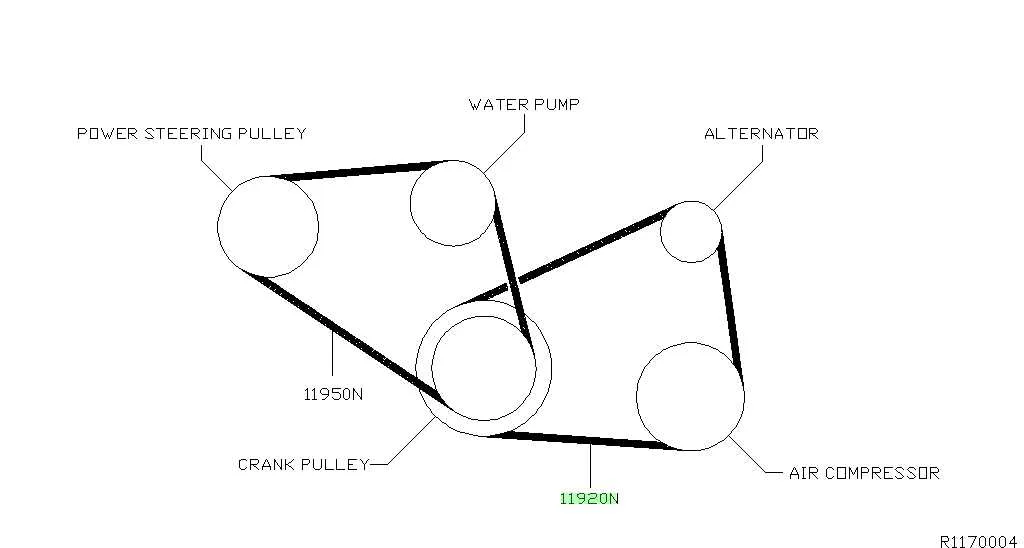 2013 nissan altima belt diagram with electric power steering