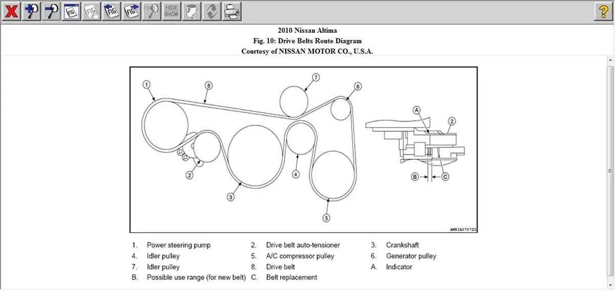 2013 nissan altima belt diagram