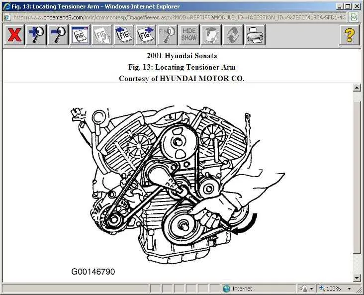 2014 hyundai sonata serpentine belt diagram
