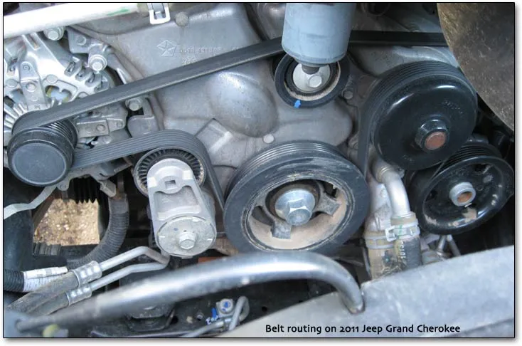 2014 jeep grand cherokee 3.6 serpentine belt diagram