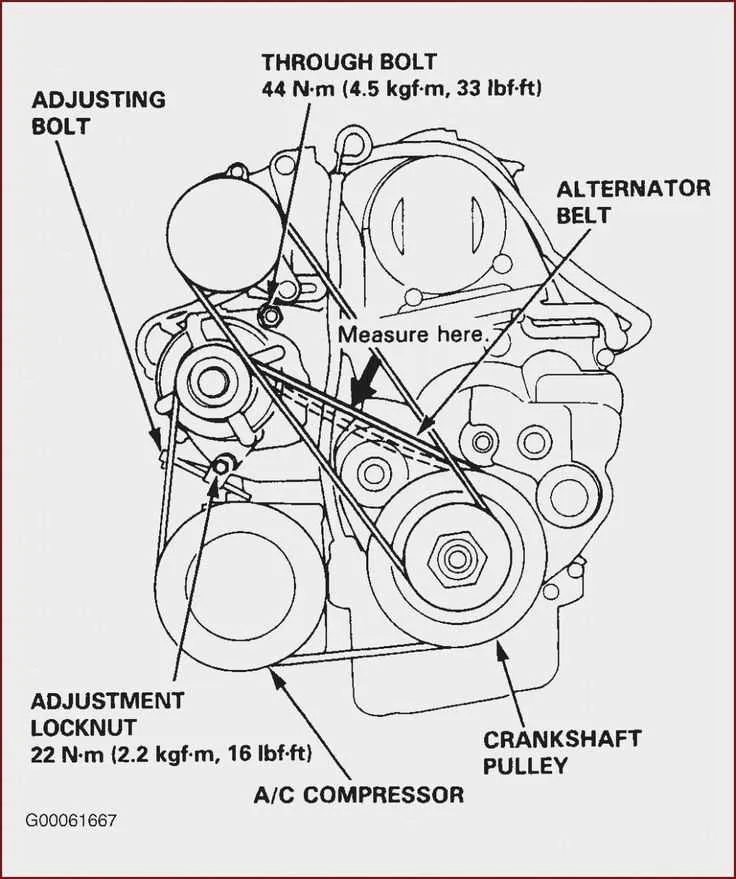 2016 honda civic serpentine belt diagram