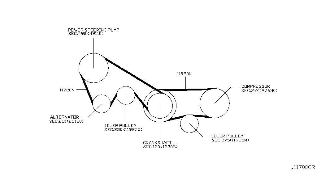 350z belt diagram