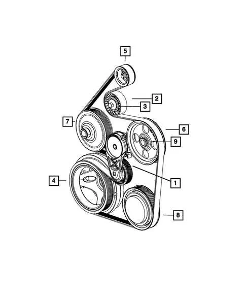 5.7 dodge hemi serpentine belt diagram