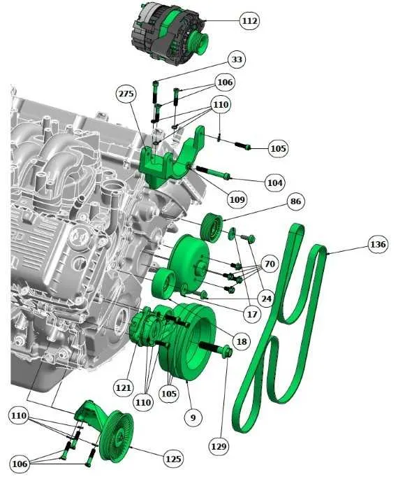 6.2 liter ford 6.2 belt diagram