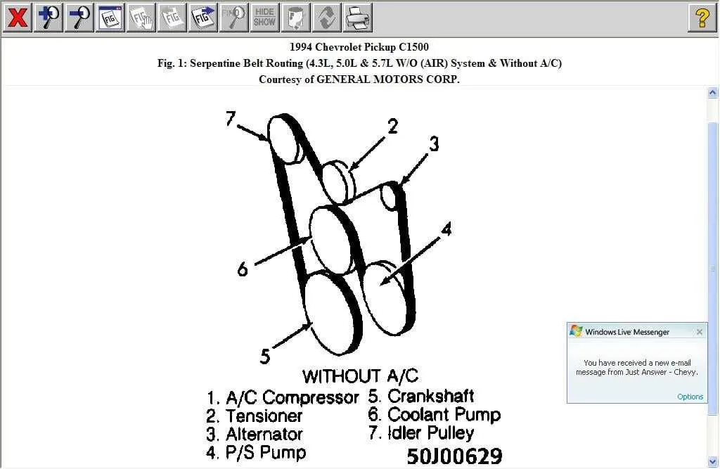 98 chevy 1500 5.7 belt diagram