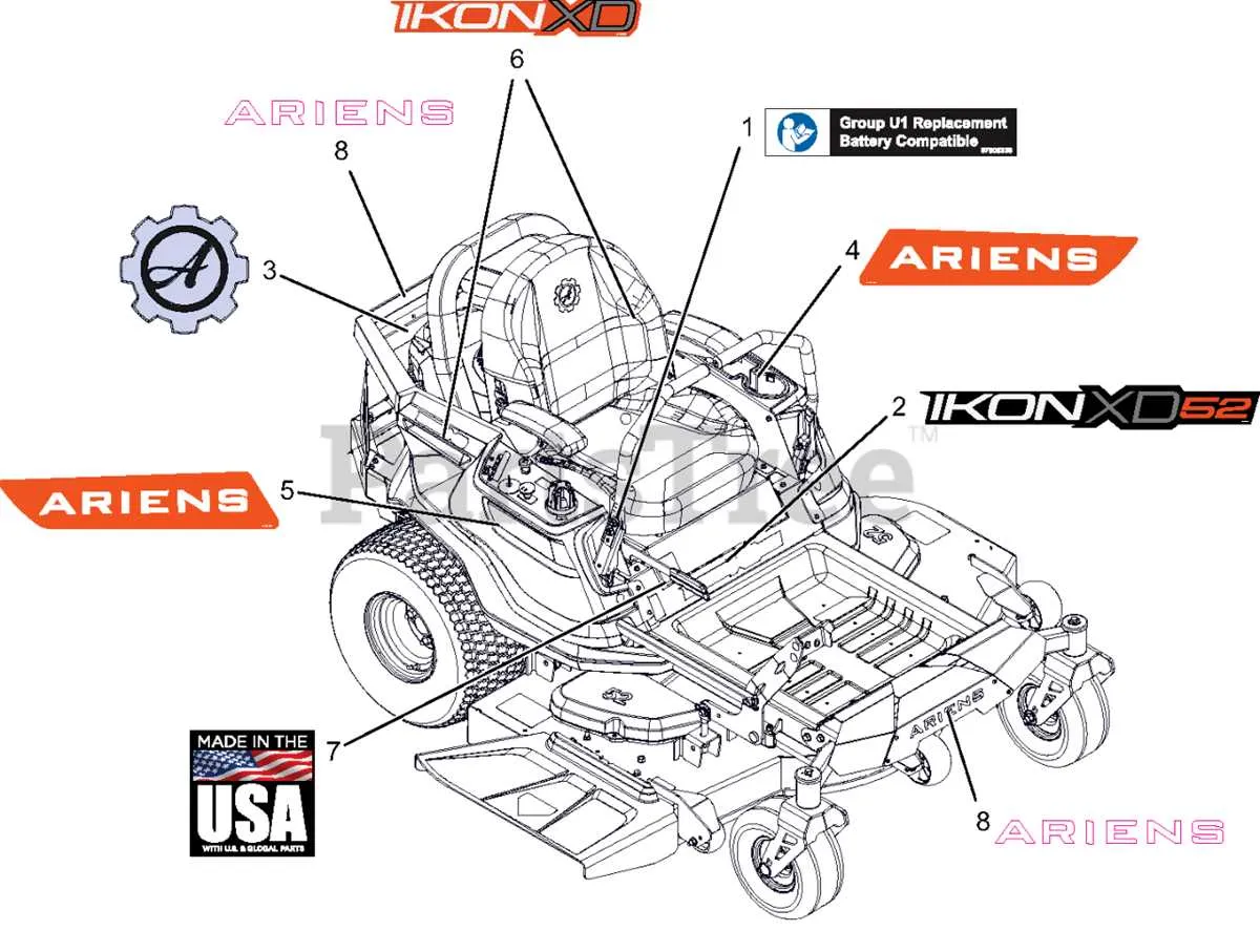 ariens ikon x 52 drive belt diagram