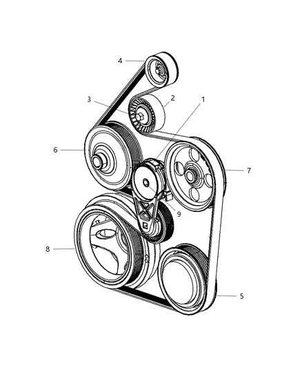 belt diagram for 5.7 hemi