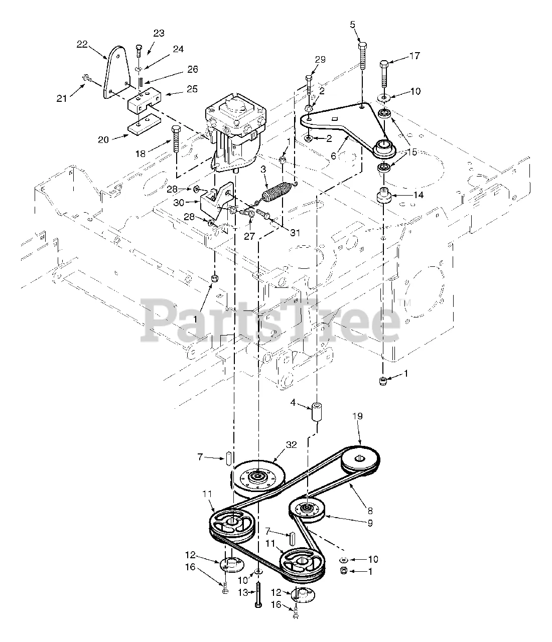 belt diagram for scag turf tiger