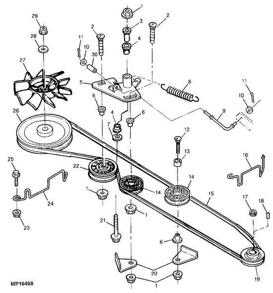 craftsman z5400 drive belt diagram
