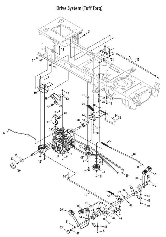 cub cadet ltx 1045 drive belt diagram
