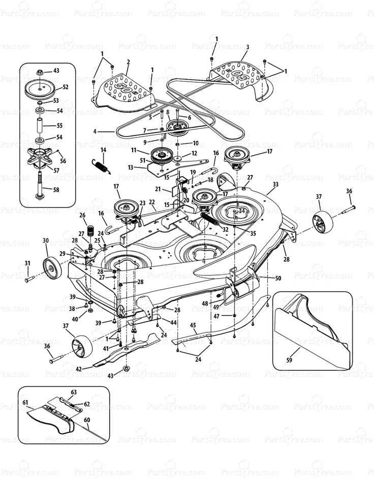 cub cadet ltx 1050 50 inch deck belt diagram