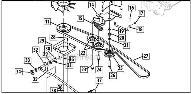 cub cadet rzt l 46 drive belt diagram