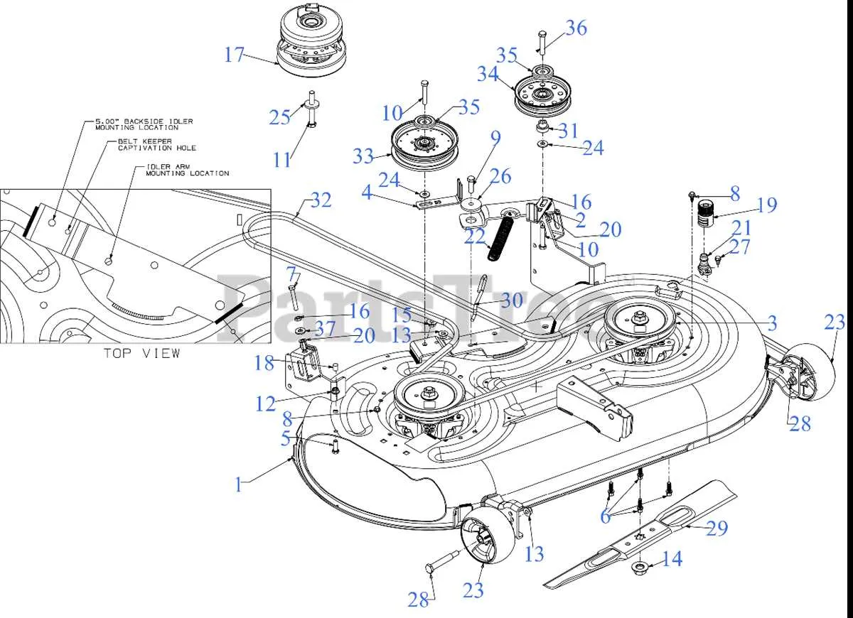 cub cadet ultima zt1 drive belt diagram