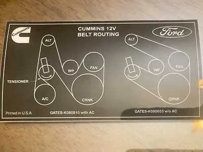 cummins 6.7 serpentine belt diagram