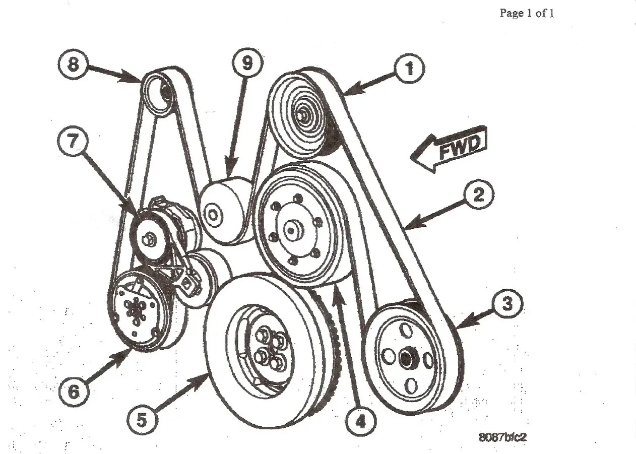 cummins 8.3 belt diagram