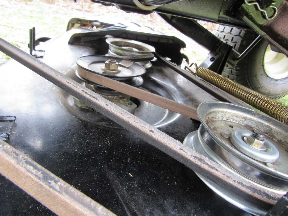 deck cub cadet drive belt tension spring diagram