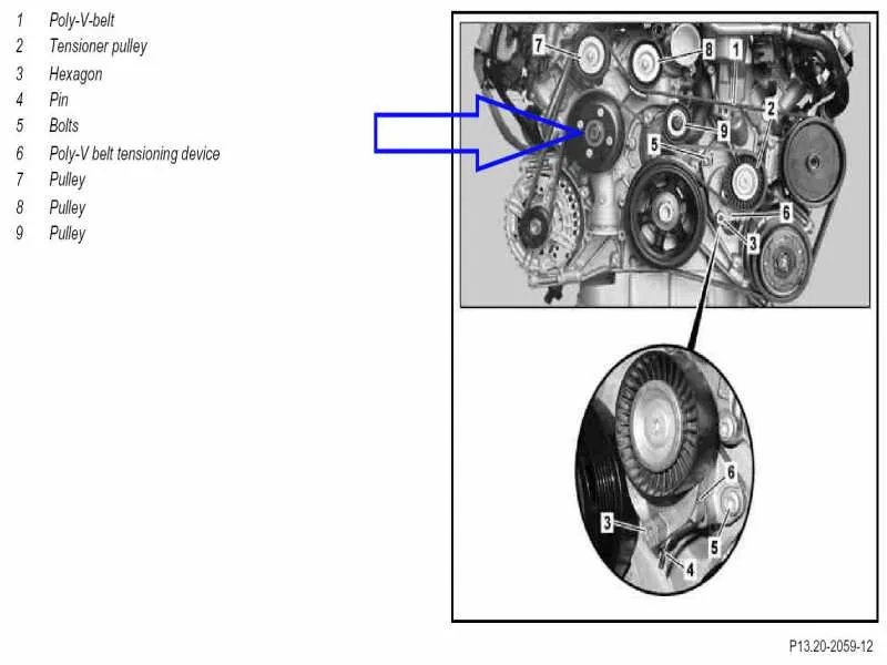 engine mercedes benz serpentine belt diagram