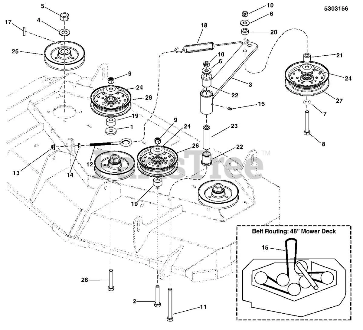 ferris 48 inch deck belt diagram ferris 48 inch deck belt diagram