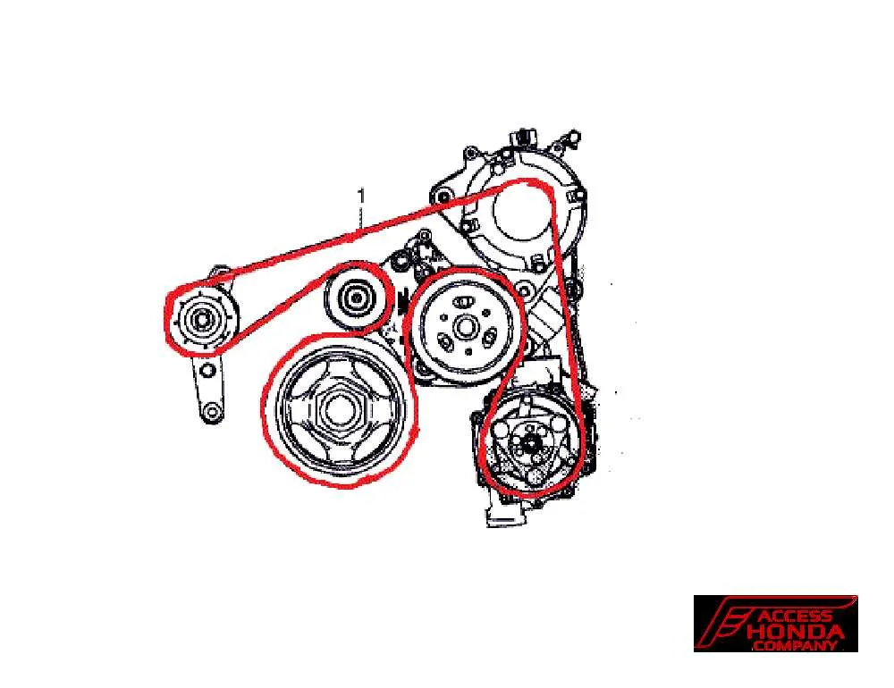 honda cr v belt diagram