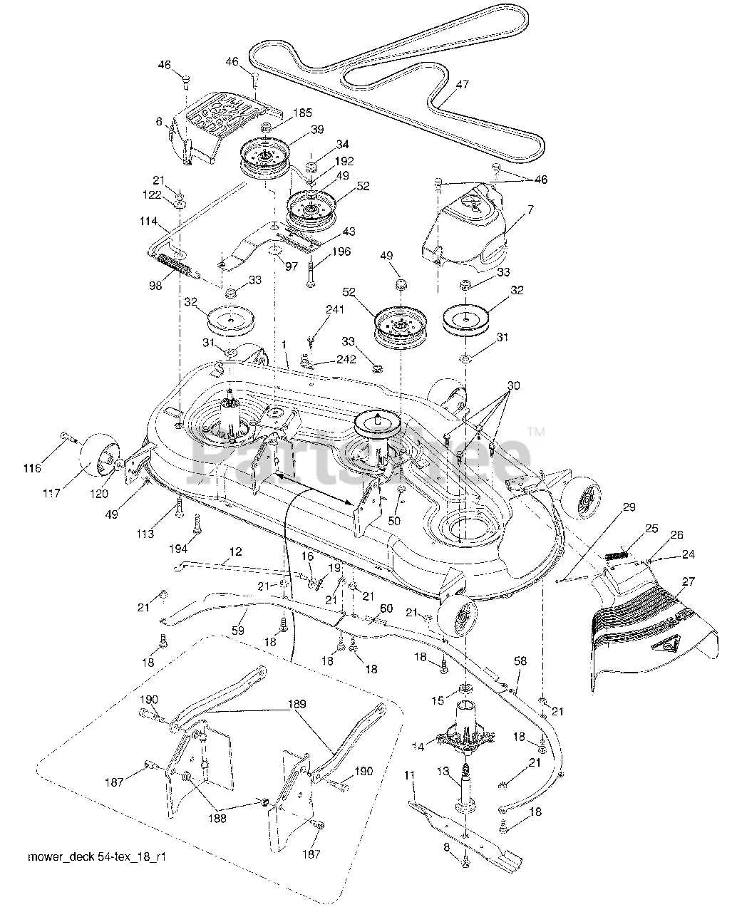 husqvarna lgt2554 drive belt diagram