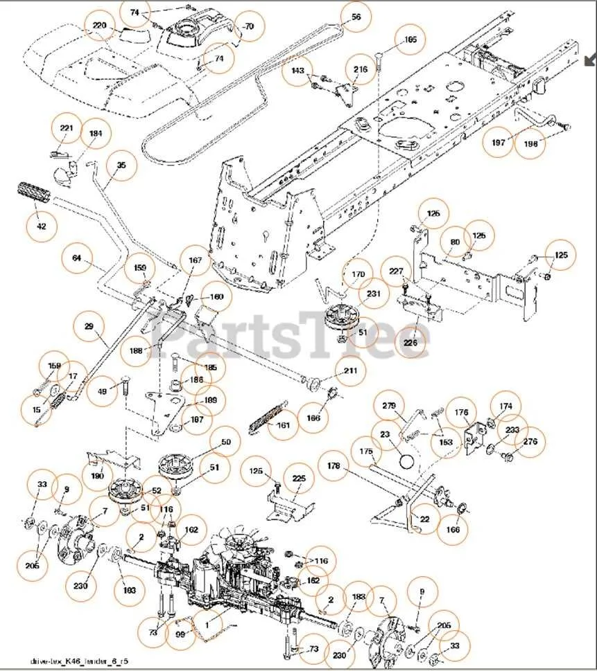 husqvarna lgt2654 drive belt diagram
