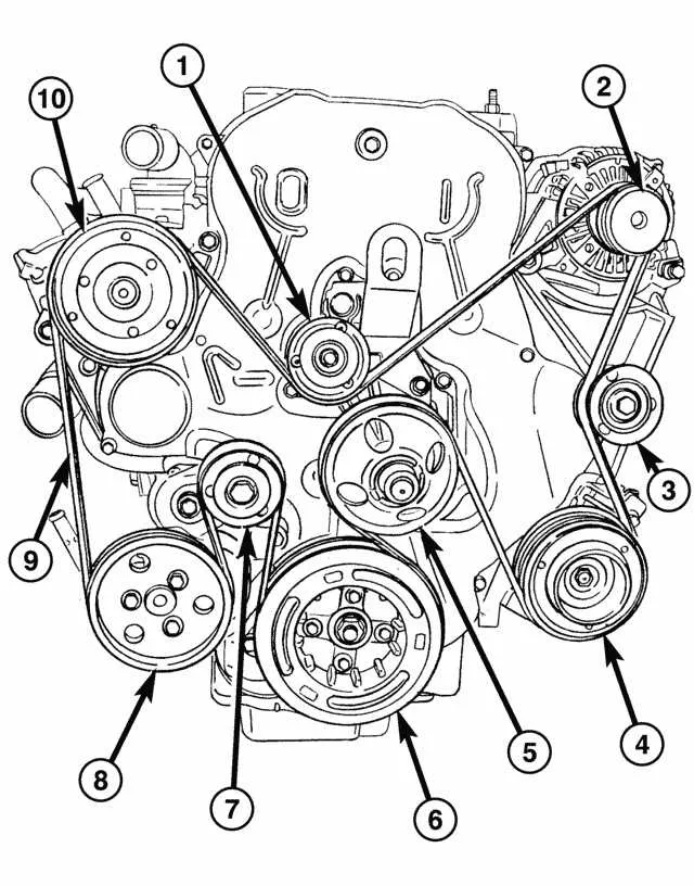 jeep 2.4 belt diagram