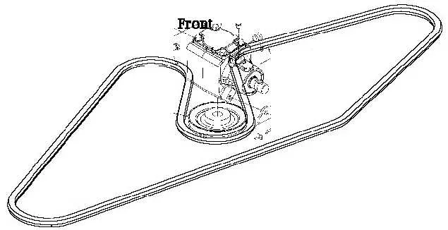 john deere 54 in mower deck belt diagram
