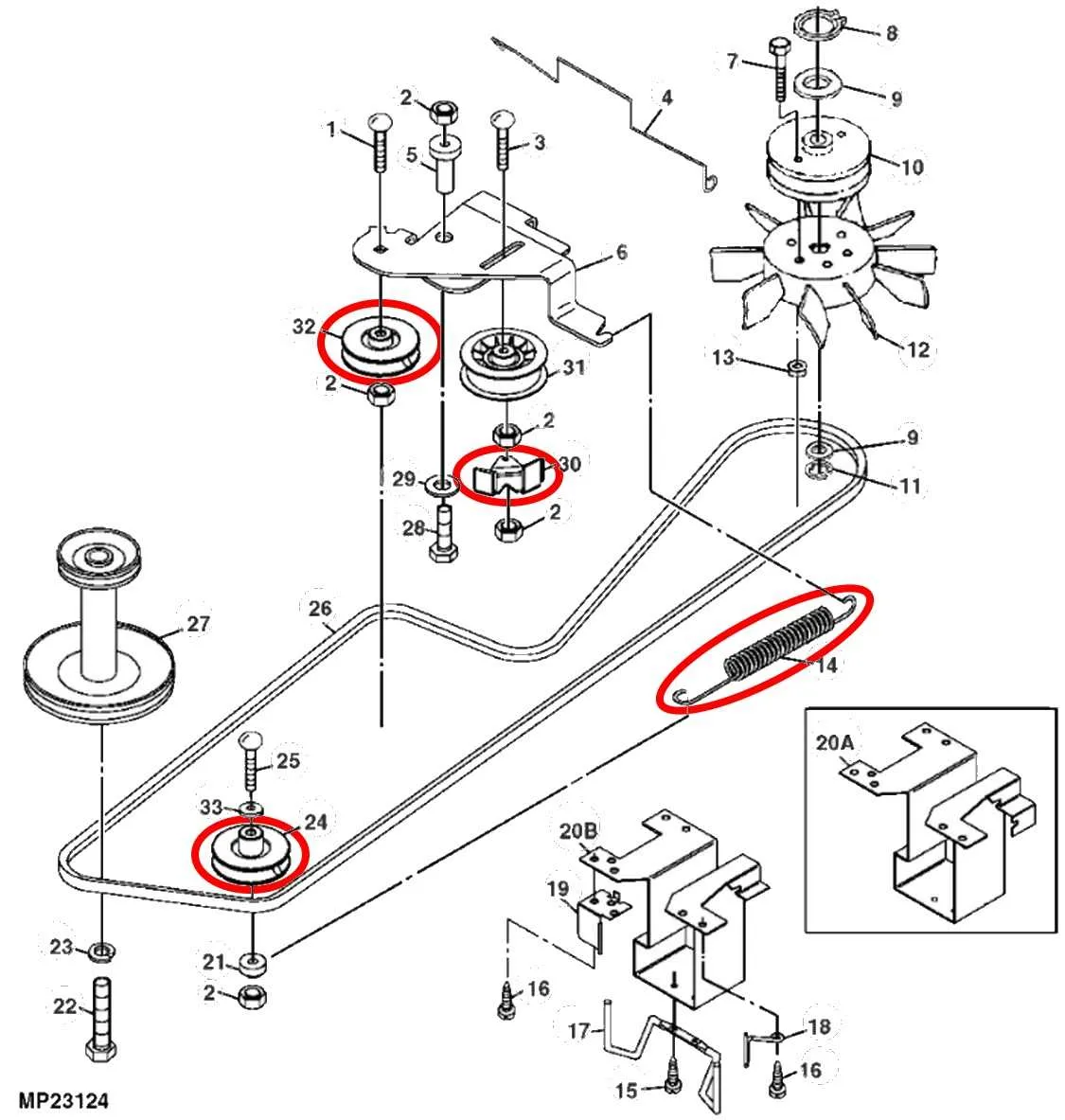 john deere lt155 belt diagram