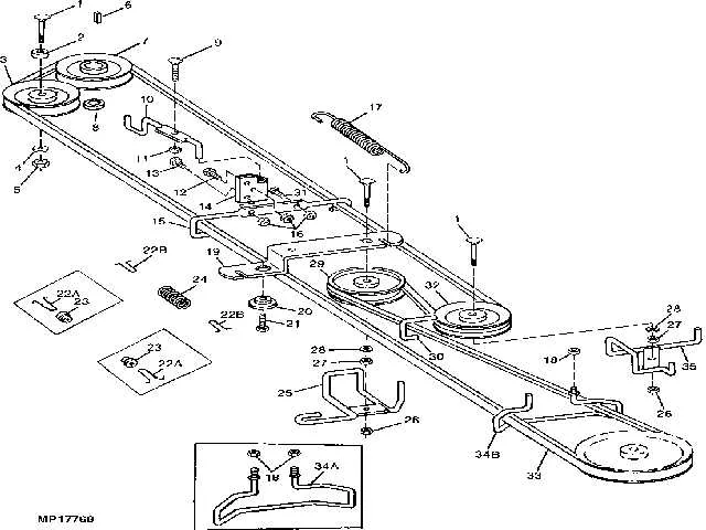 john deere mower deck belt diagram